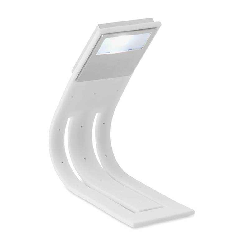 LED lampička na čítanie s ohybným telom pre jednoduché prispôsobenie uhla, biela